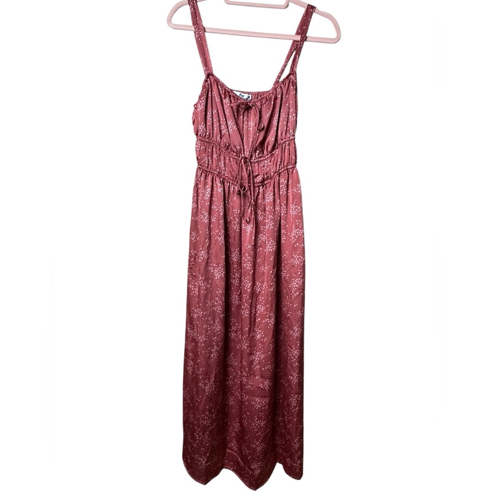 August Sky Floral Smocked Midi Dress | Size‎ M